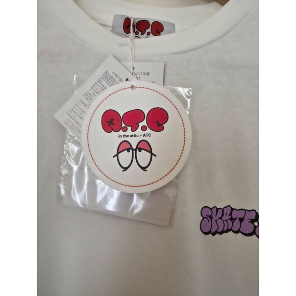 NWT In The Attic + ATC New Jack SKATE DAY Streetwear White Graphic T-Shirt L - Picture 8 of 10